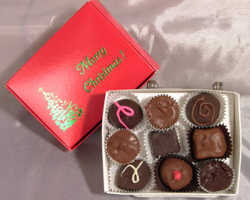 merry christmas assorted chocolates quarter lb