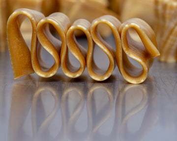 Peanut butter filled molasses ribbon candy