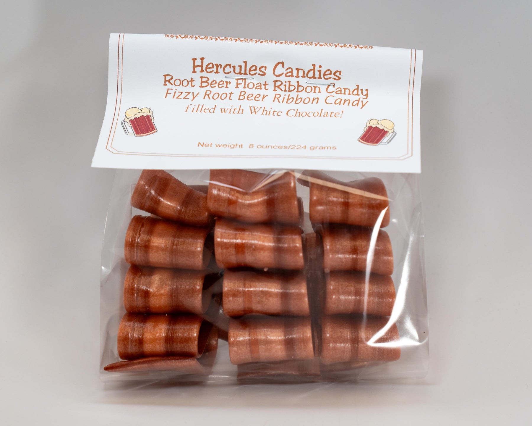 Float Candy Root Beer Float Ribbon Candy – Hercules Candy and Chocolate Shop