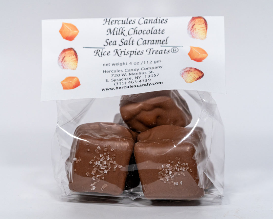 Sea Salt Caramel Rice Krispies® Treats (Chocolate Covered