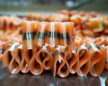 strawberry cheesecake ribbon candy
