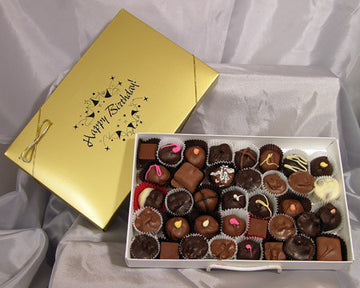 Happy Birthday 2 Lb box assorted chocolates