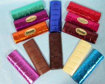 Candy bars wrapped in foil
