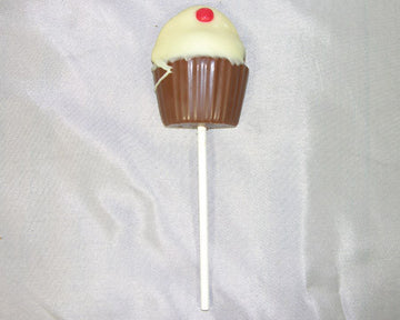 milk chocolate cupcake lollipop