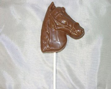 milk chocolate horse lollipop