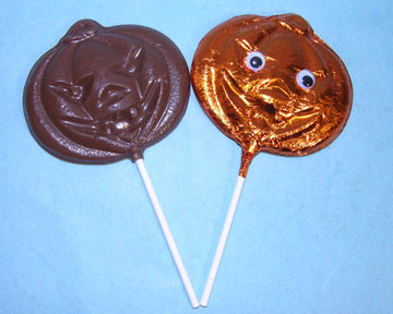 chocolate pumpkin lollipop