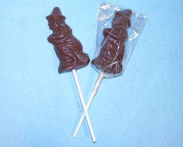 milk chocolate witch lollipop