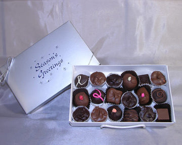 Seasons Greetings half LB assorted chocolates