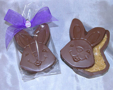 milk chocolate bunny head peanut butter filled 