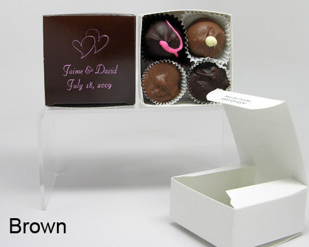 Square personalized favor box, filled – Hercules Candy and