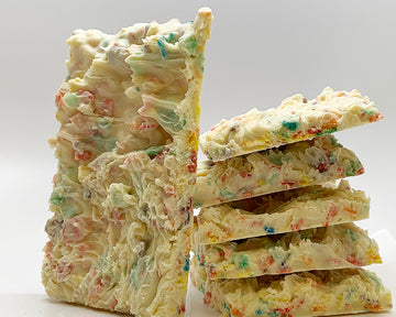 White chocolate Fruity Pebbles bark