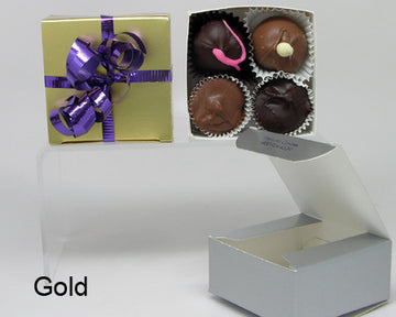 gold plain favor box