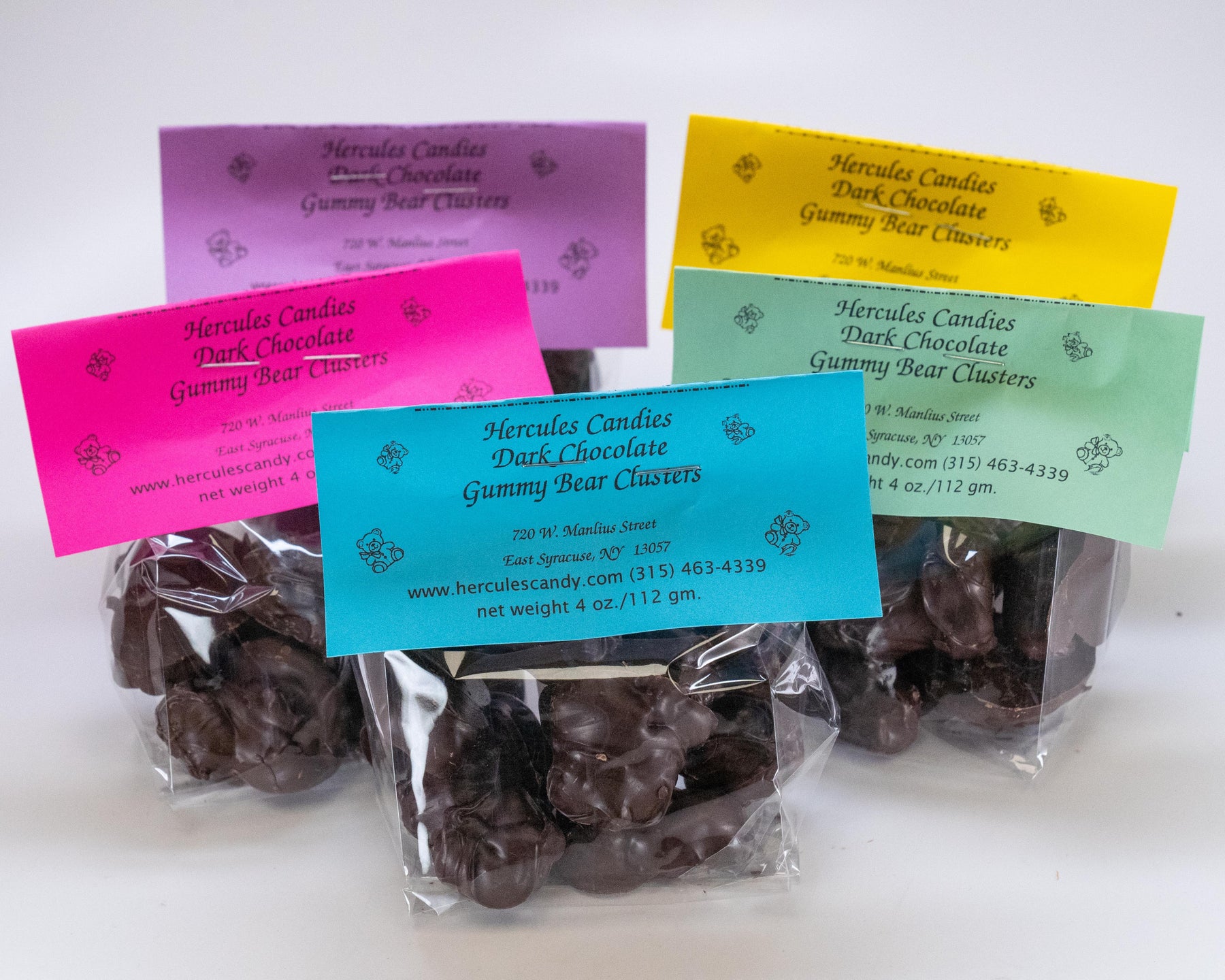 Chocolate Gummy Bear Clusters – Hercules Candy and Chocolate Shop