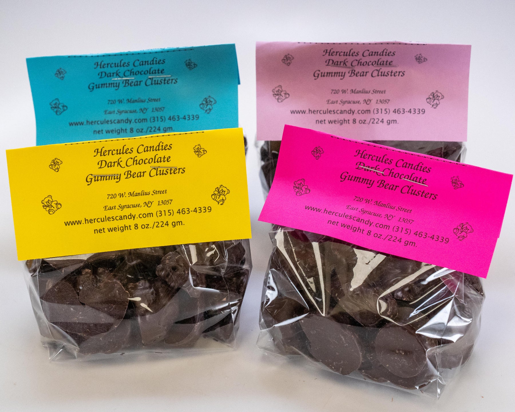 Chocolate Gummy Bear Clusters – Hercules Candy and Chocolate Shop