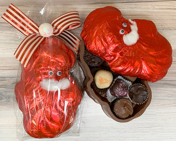 milk chocolate Santa box with assorted chocolates