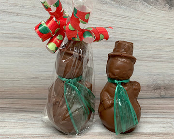 Solid milk chocolate snowman