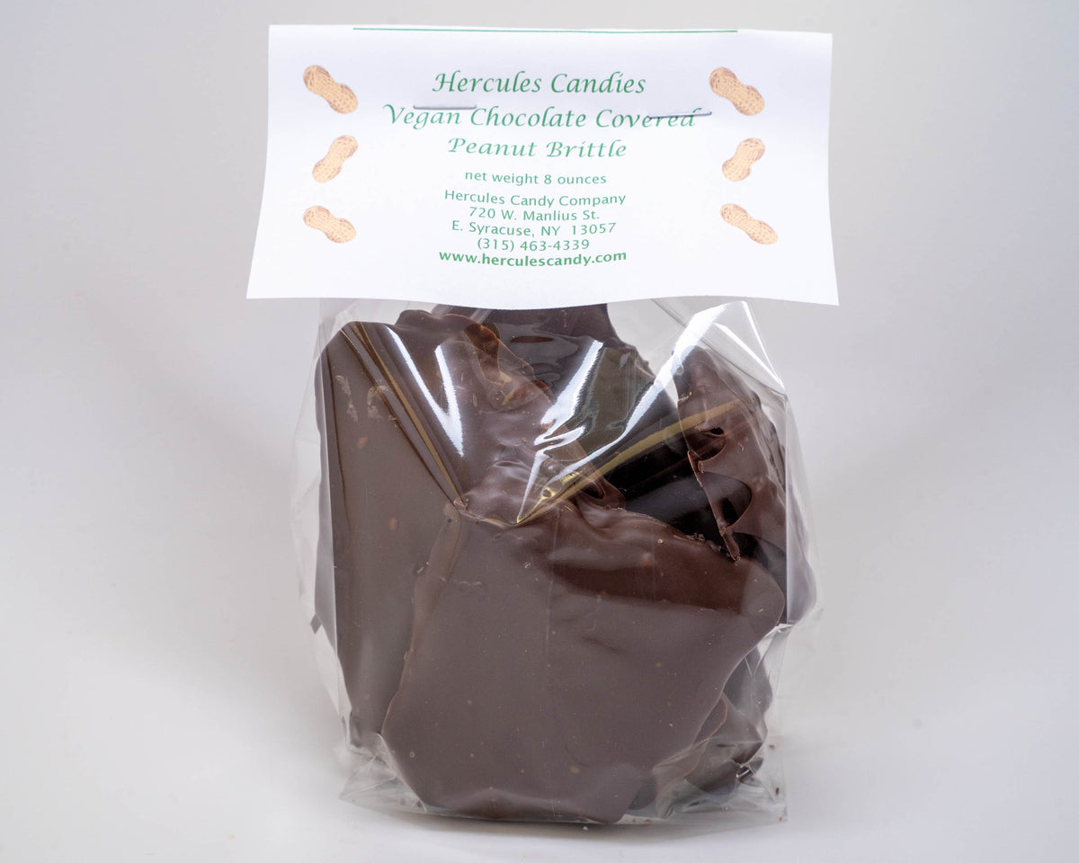 Vegan Chocolate Covered Nut Brittle Hercules Candy and Chocolate Shop