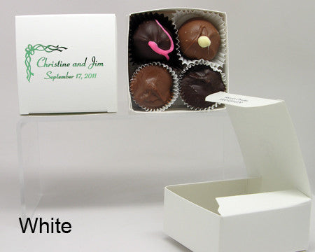Square personalized favor box, filled – Hercules Candy and
